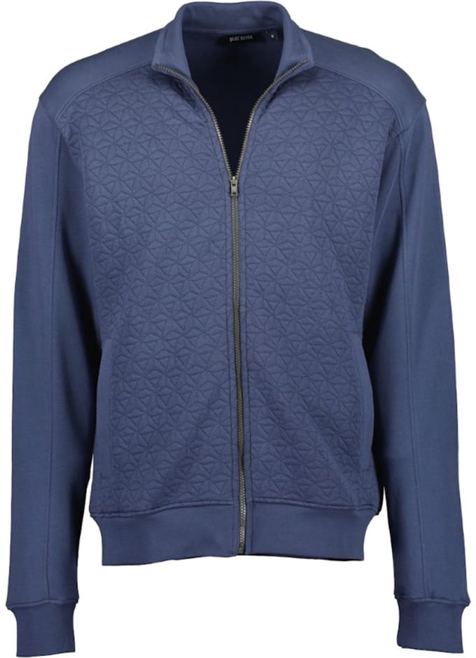 Blue Seven - Vest 370186 blauw heren uni / relief - maat XXL