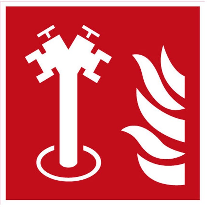 Ondergrondse brandkraan sticker 200 x 200 mm