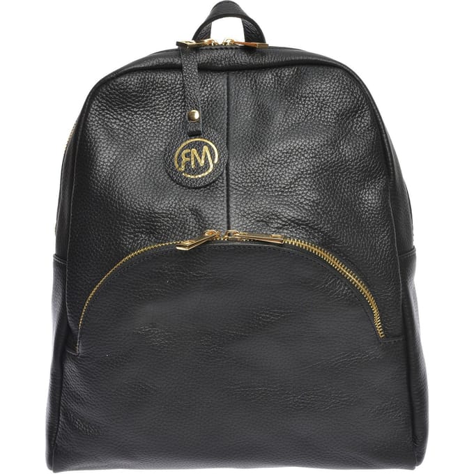 Roberta M Zwart Rundleer Tas