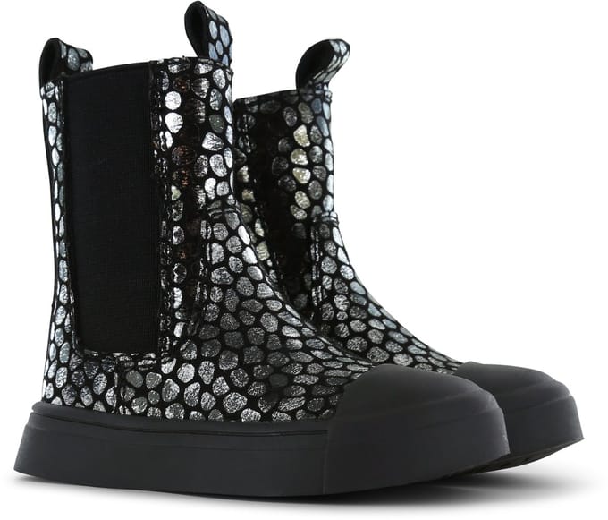 Shoesme zwart-zilveren chelseaboot