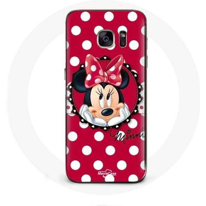 Coque - MANIACASE - Samsung Galaxy S7 - Minnie Mouse - Rouge - Souple rouge