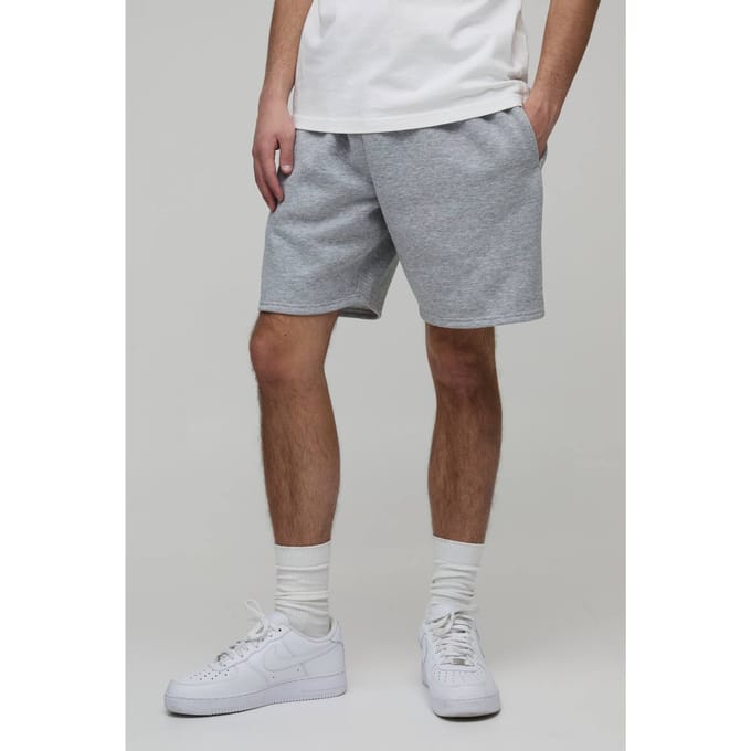 Essential Relaxed Fit Jersey Short | Grey Marl | Size 2XL