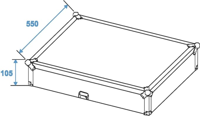 Roadinger Mixer-Case Flightcase (l x b x h) 260 x 570 x 490 mm