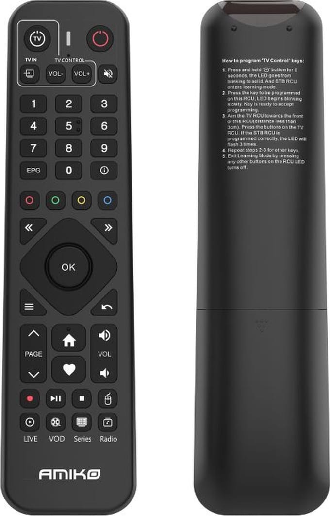 Amiko Android Remote Control IR Afstandsbediening V2