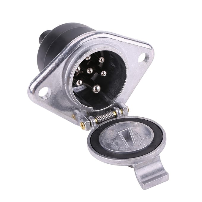 Universele 24V 7-pins Trailerstekker 7-polige Kabelconnector Adapterbus black
