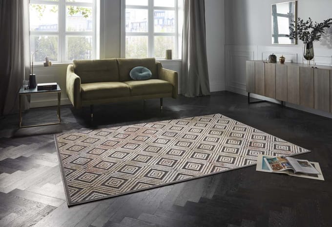 Design vloerkleed 3D Isère Elle Decoration - grijs/multi 80x125