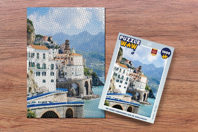 Puzzel De oude gebouwen van de Amalfikust - Legpuzzel - Puzzel 1000 stukjes volwassenen