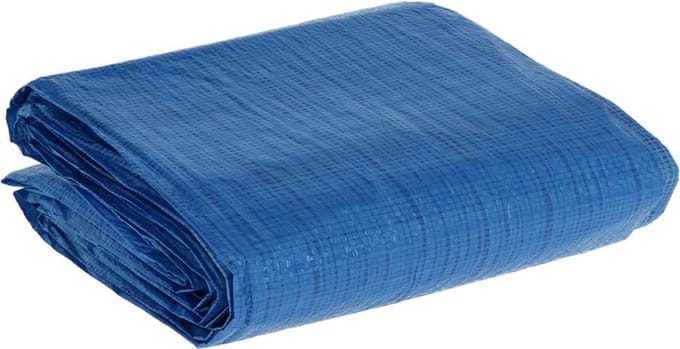 Benson Afdekzeil - Polyethyleen - 5 x 8 meter - Blauw - Versterkte zomen - Waterdicht