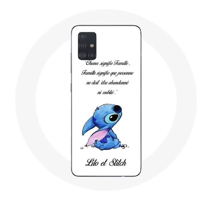 Coque - Maniacase - Samsung Galaxy A51 - Lilo et Stitch - Souple - Blanc blanc