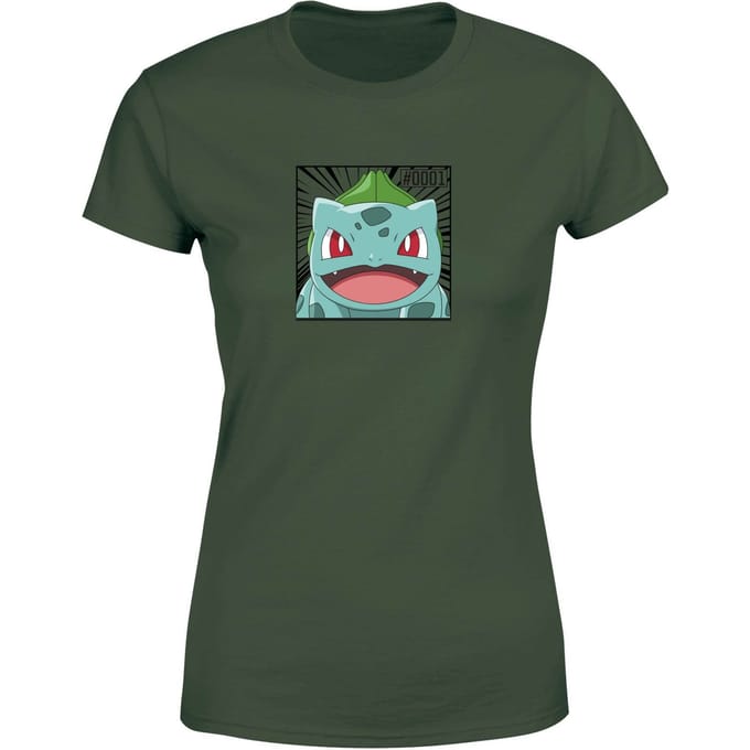 Pokémon Pokédex Bulbasaur #0001 Women's T-Shirt - Green - S