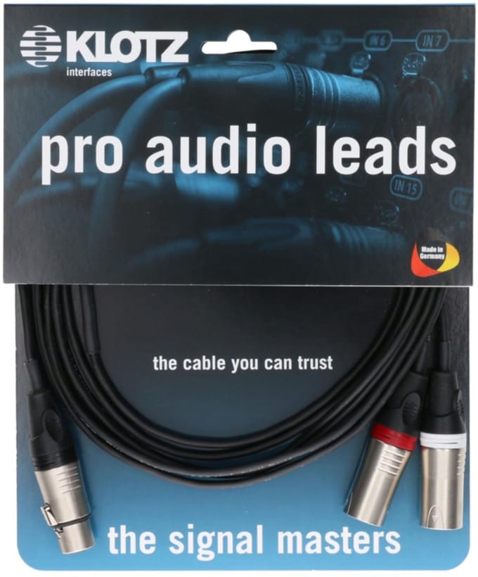 Klotz SMY414K-030 Stereo Microfoon Y-kabel 3 m - Audio kabel
