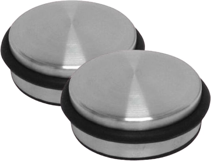 NORDIX Premium Deurstopper - Deurstoppers voor Binnen - Deurstop - Deurbuffer - Set van 2 Stuks - 10.5x4.5cm - RVS - ACERO