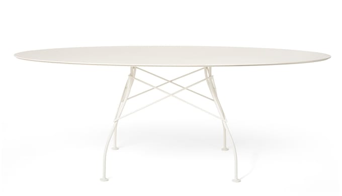 Kartell Glossy Outdoor Tafel - wit - wit - ovaal