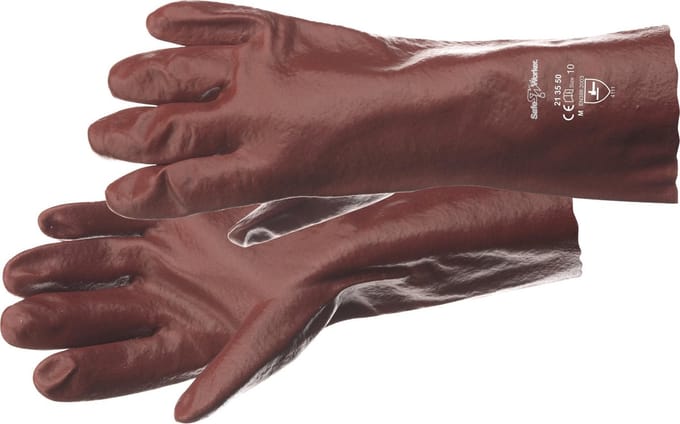SafeWorker 213550 PVC HANDSCHOEN 35CM 01070085 - 12 stuks - Een Kleur - 10