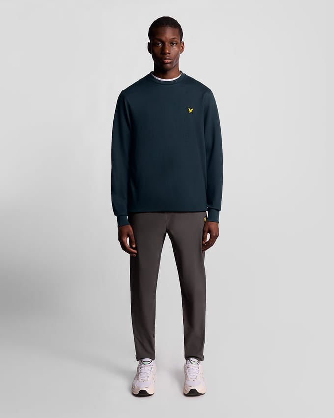 Lyle & Scott Crew Neck Fly Fleece Sweater Heren - Maat S