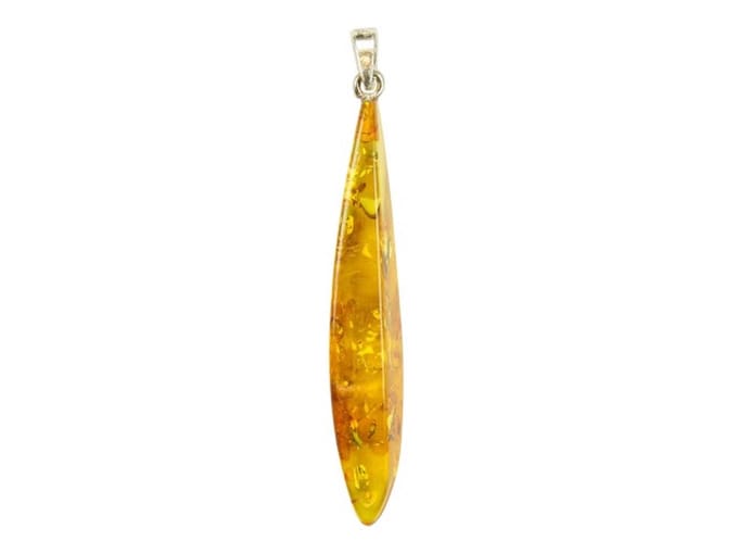 Zilveren hanger Amber / Barnsteen 925 zilver