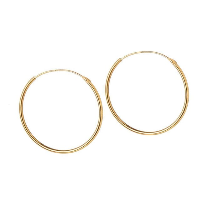 Goud Plated Hoops 25MM 1,2MM