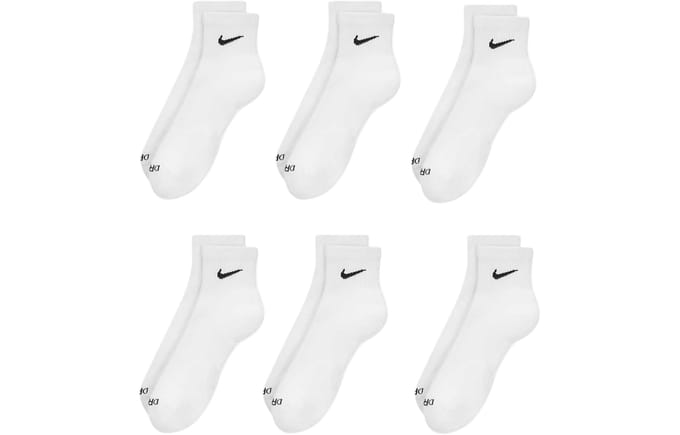 Chaussettes de sport Nike Everyday Plus Amorties Cheville 6 Paires Blanc SX6899-100 M white