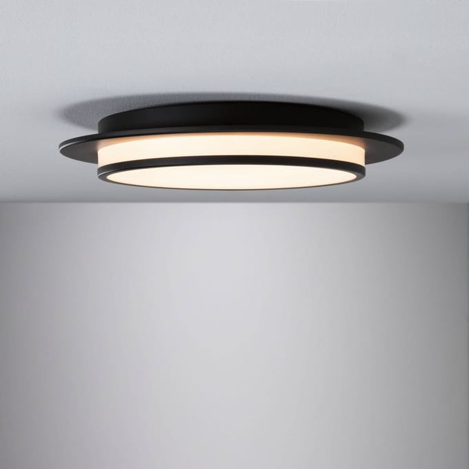 LED-plafondlamp 3-Step-Dim Egron 2700K 750lm 230V 16W dimbaar Zwart mat