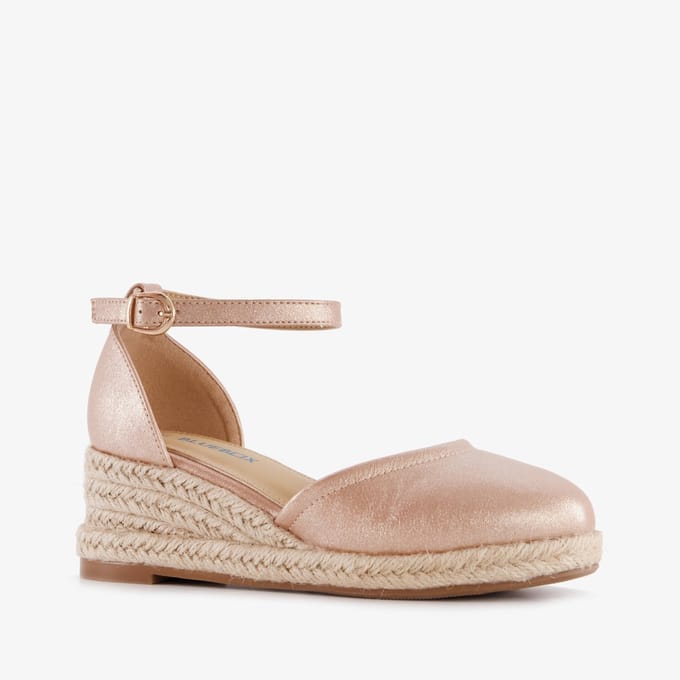 Blue Box meisjes sleehak sandalen metallic roze - Maat 31