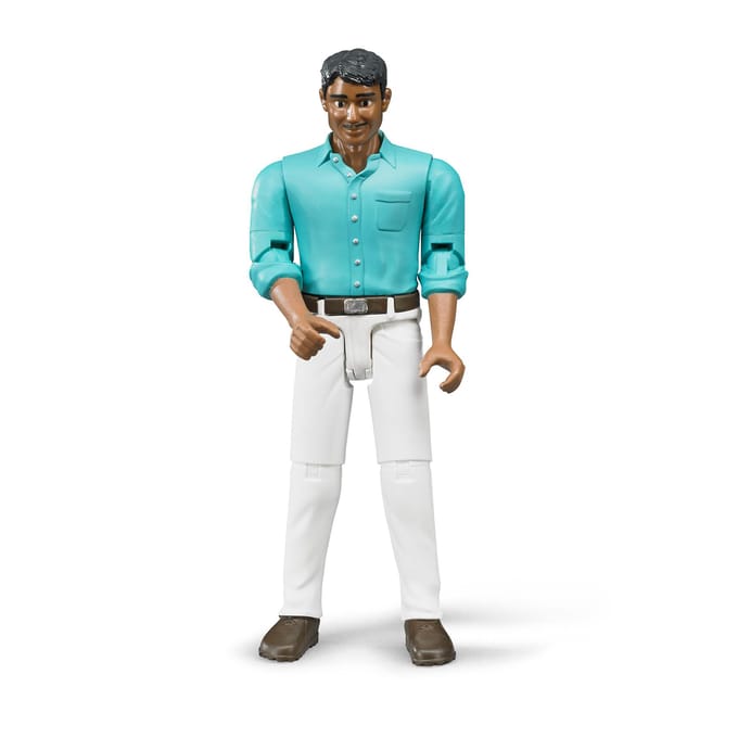 BRUDER 60003 - Bworld figuur man met witte broek - Speelfiguur