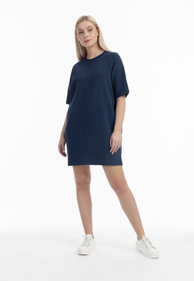 Dreimaster sweatshirt jurk Dames marine