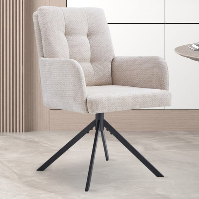 Draaistoel Granada | Metalen Poten | Beige