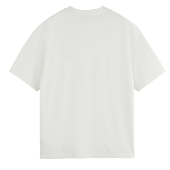 Scotch & Soda Core - 3 Crosses Loose Fit Pocket T-shirt White Größe: M | Basic T-Shirts Outlet | Herren | Weiß