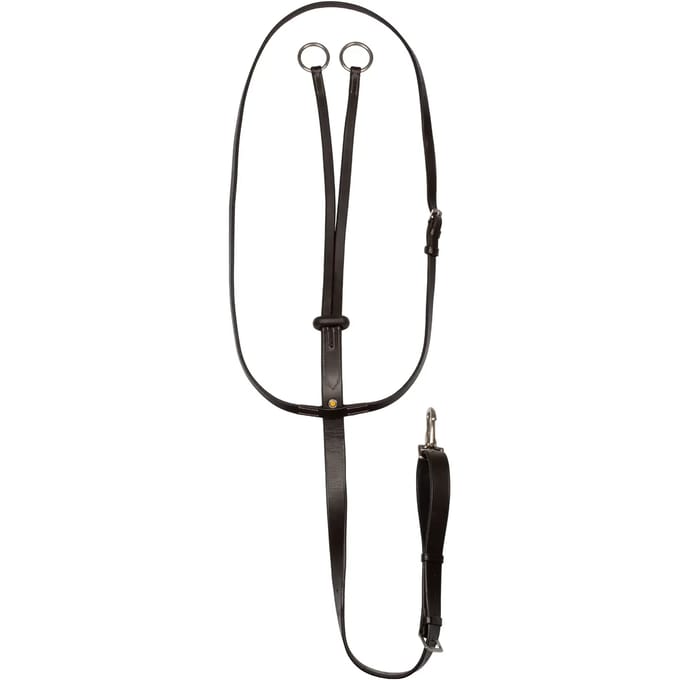 Equestro Silver Stitching Martingaal Bruin Cob