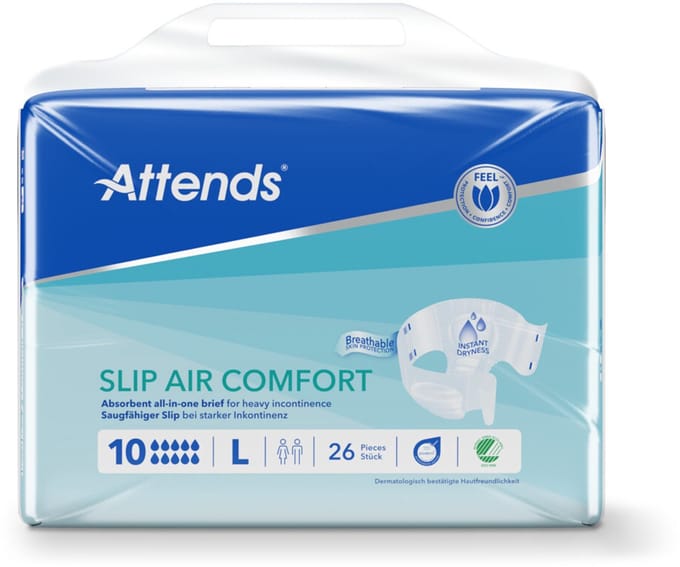 Attends Slip Air Comfort 10 Large - 1 paquet de 26 protections