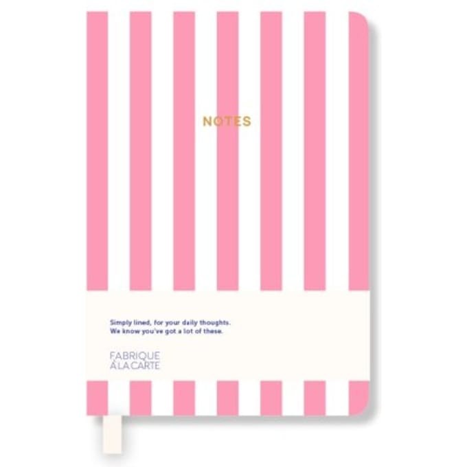 A-journal fabrique notitieboekje a7, stripes pink