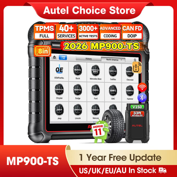 Autel MaxiPRO MP900TS TPMS Diagnostische Scanner OBD2 Codelezer Bidirectionele Scan Tool ECU Codering CAN FD/DoIP PK MP808TS MP900