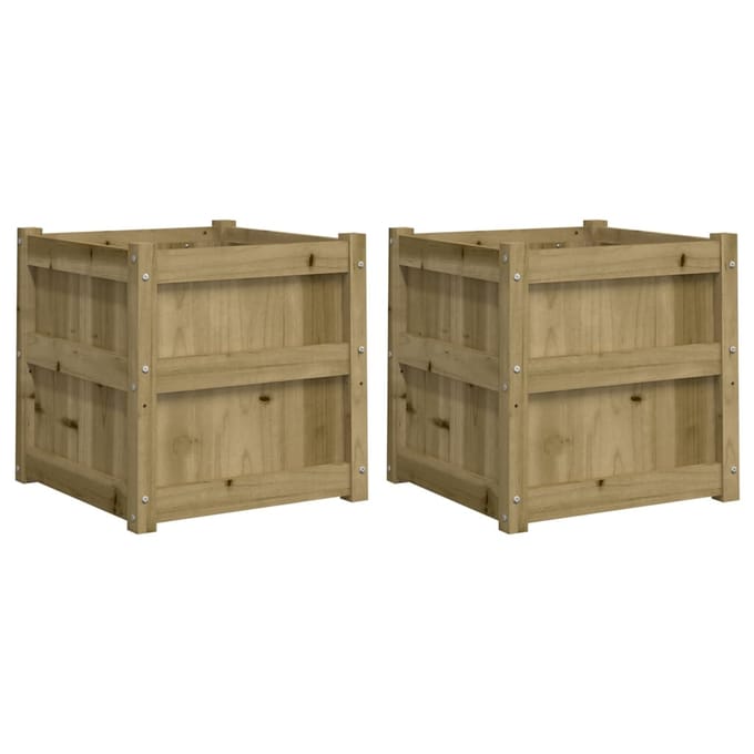 vidaXL - Plantenbakken - 2 - st - cm - geïmpregneerd - hout