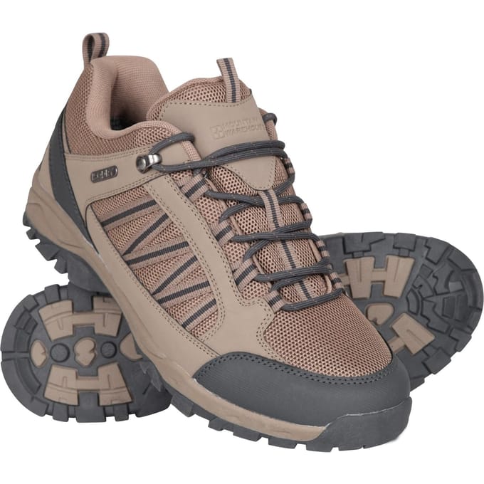 Mountain Warehouse Heren Pad waterdichte wandelschoenen (Donker Beige)