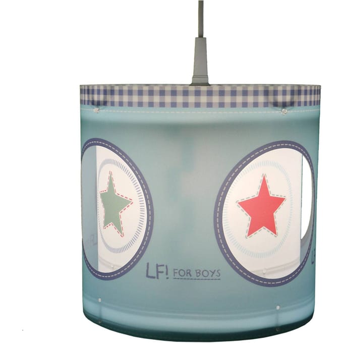 Niermann Lief for Boys Ster Hanglamp Spaarlamp, LED E27 60 W Blauw