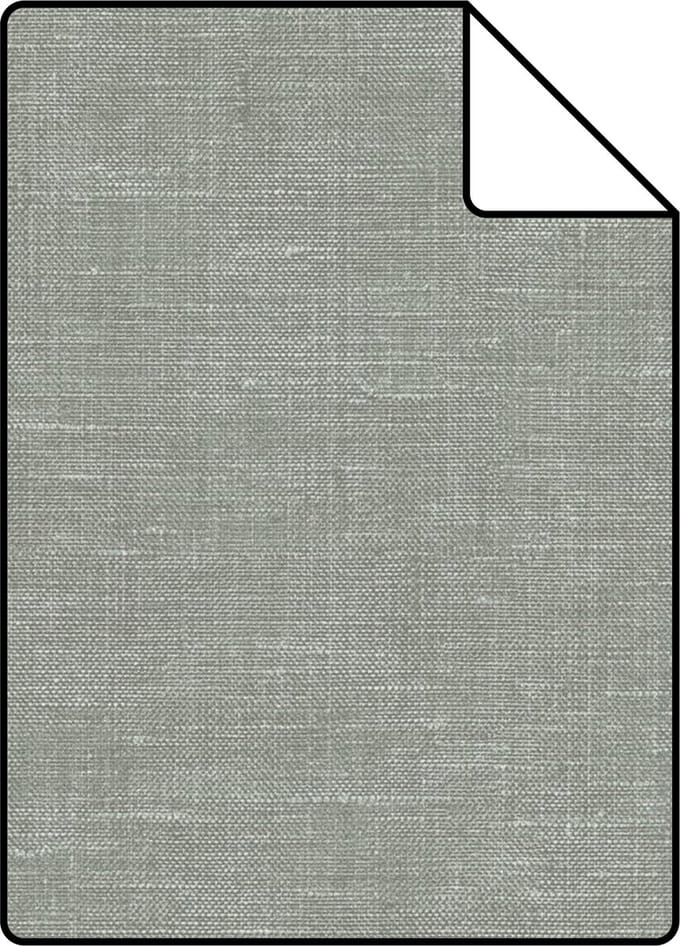 Proefstaal Origin Wallcoverings behang linnenstructuur vergrijsd groen - 26,5 x 21 cm - 347634-S