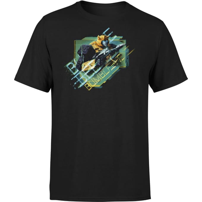 Transformers Bumble Bee Glitch Unisex T-Shirt - Zwart - S