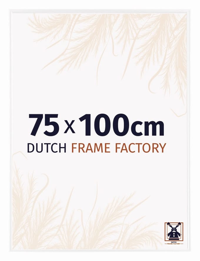 Fotolijst 75x100 cm - Kunststof - Wit Hoogglans - Easy