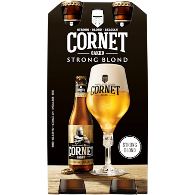Cornet blond bier met eikenhout 8,5% - 4 x 330 ml