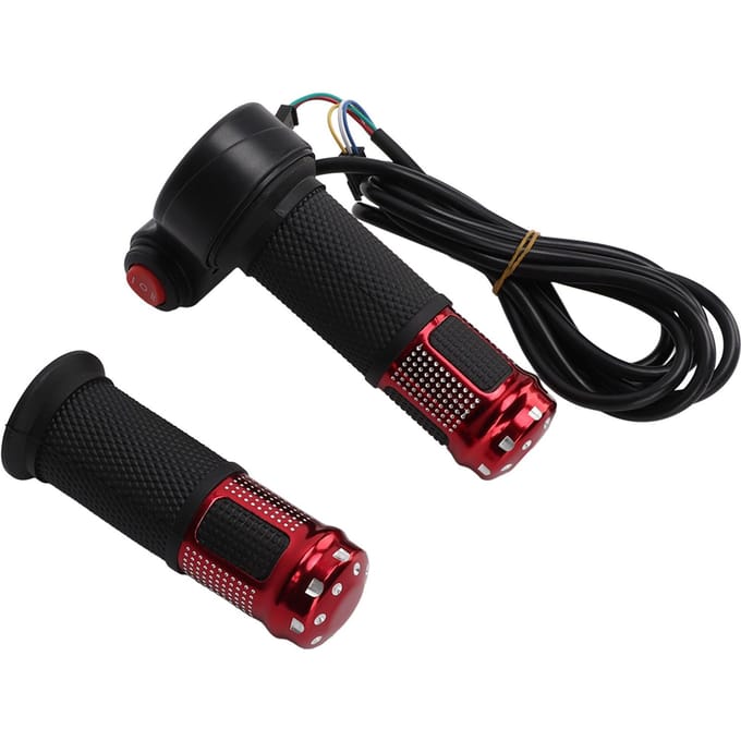 12V ?99V Universel 6 Cœurs Poignée d'Accélérateur de Vélo Électrique avec Deux Sections Trois Vitesses Rouge