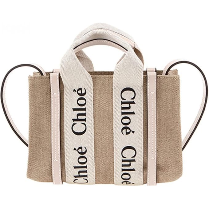 Chloe Woody Mini Top Handle Tote Tas 6j5 Chc22ap237i26 CHC22AP237I26 6J5 white