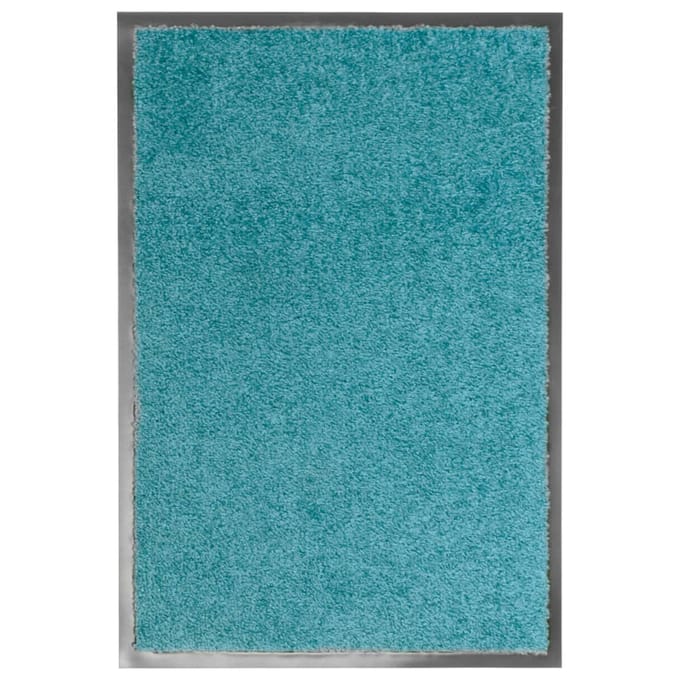 vidaXL - Deurmat - wasbaar - 40x60 - cm - cyaan