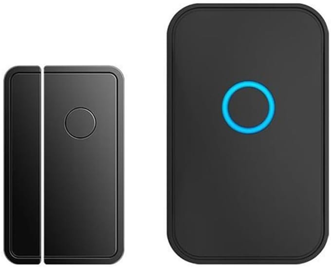 Draadloze Deurbel Sensor - Alarm Kit - Woning Beveiliging - 45 Melodieën - 20 Meter Bereik - Zwart