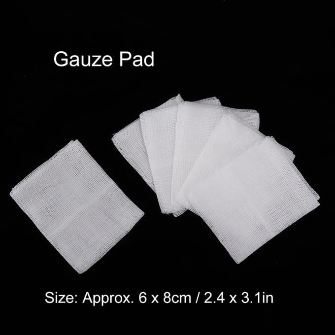 200 stuks 6 X 8 cm Gaasjes Wondverband EHBO Verpleging Gaas white
