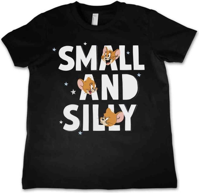 Tom And Jerry Kinder Tshirt -Kids tm 8 jaar- Jerry - Small And Silly Zwart