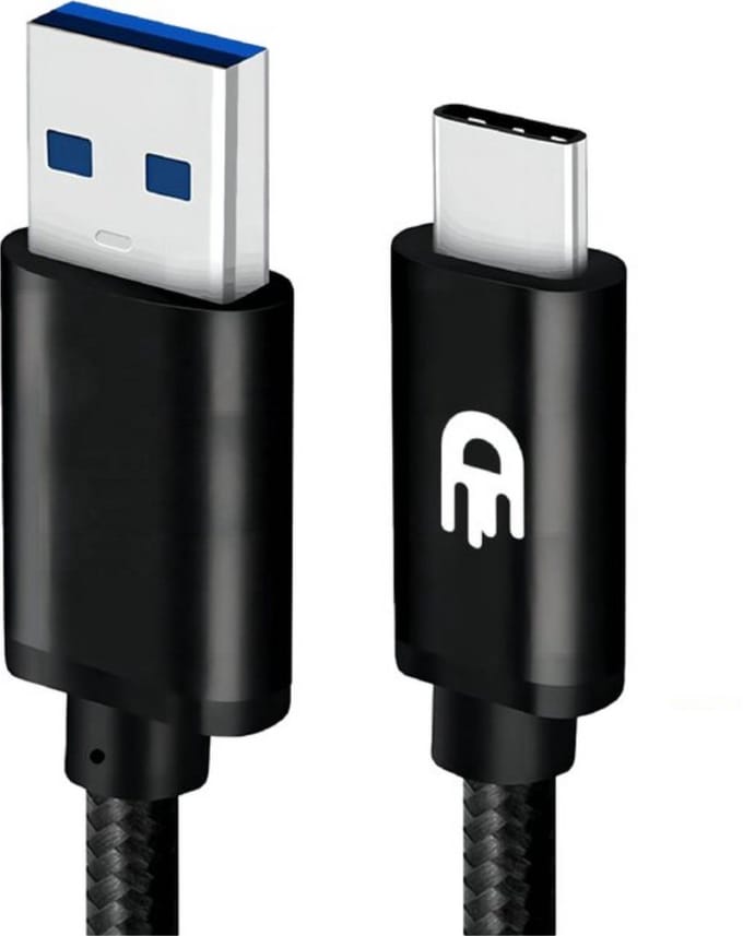 Drivv. USB naar USB C Kabel - Snellader - USB C Data en Oplaadkabel - 3 meter - Geschikt voor Samsung, iPhone 15 & Meer - Zwart