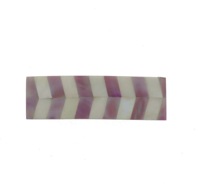 Behave - Haarspeld - Chevron retro stijl - Wit - Roze - 8 cm