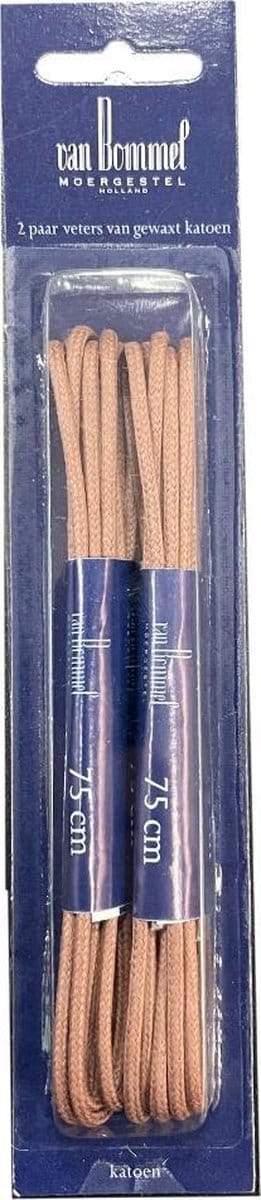 Originele Van Bommel veters Cognac 75cm - Rond - 2 paar