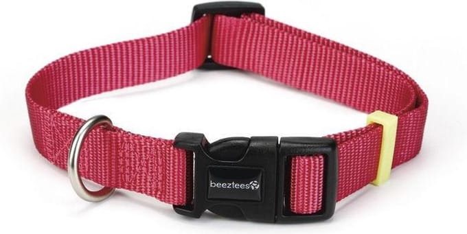 Halsband uni roze 48-70 cm x 25mm