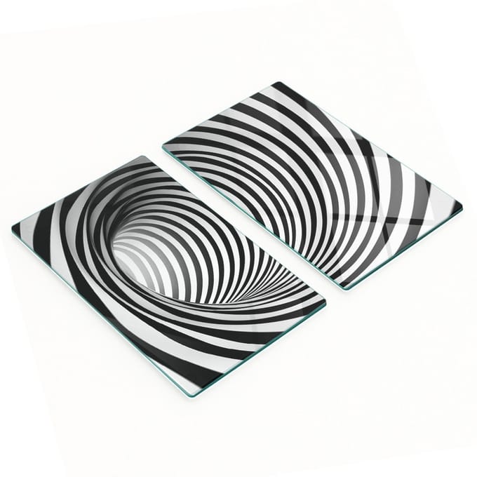 Multifunctionele decoratieve keukenplanken van gehard glas, 3D-formaat, 2x30x52 cm